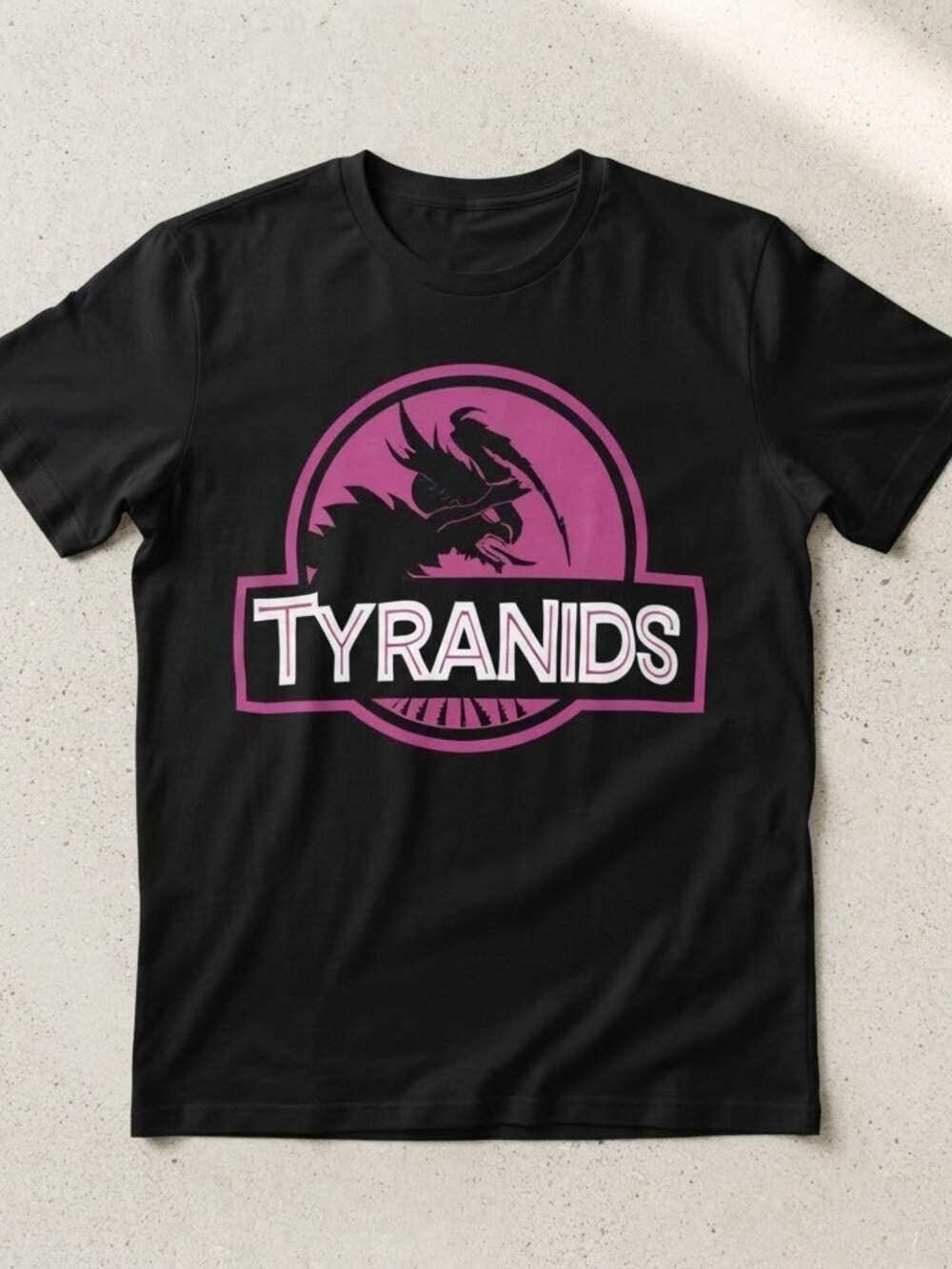 Tyranids Jurassic Park Mashup Black T-Shirt S-4XL